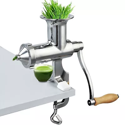 VEVOR Manual Wheatgrass Juicer Stainless Steel Vegetable Juice Press Extractor • £31.19