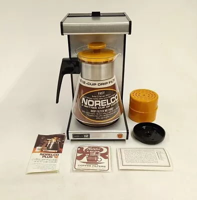 Norelco 12 Ready Brew Cup Coffee Maker HB5135 Automatic Drip Vintage 1974 70s • $49.99