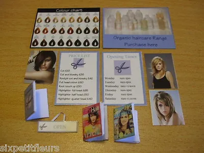 MAKE YOUR OWN Hairdressers Kit 1:12th Scale Dolls House Signs Modern DH37 • £4.50