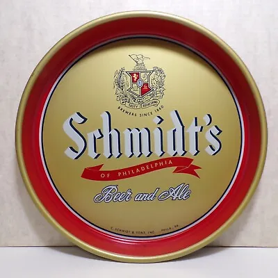 Vintage SCHMIDT'S Beer Phil. PA Philadelphia Tin Serving Tray Original 020823WT3 • $29.57