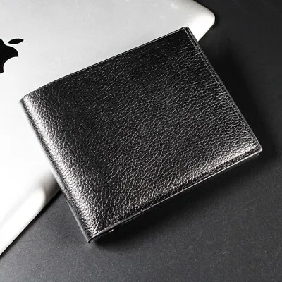 DESIGNER Mens Leather Wallet RFID Safe Contactless Card Blocking ID Protection • £4.49