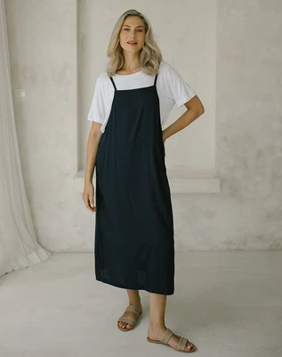 $59.95 • Buy Apron Dress In Ink By Freez Clothing*