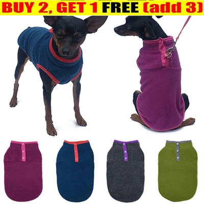 £5.54 • Buy Puppy Dog Pet Coat Fleece Clothes Cute Coat Sweater Winter SOFT Warm Jacket UK