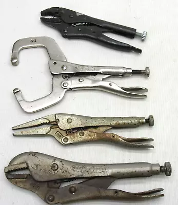 Vintage Petersen Vise Grip Lot 6R 6LN 7R Needle Nose Pliers C Clamp Crescent 5C • $49.99