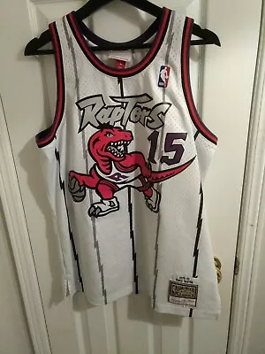 Mitchell & Ness Toronto Raptors Vince Carter 1998-99 White Stripes Jersey Large • $25.60