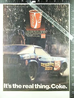 2) ADS 1970 1971 Mustang Grande Mach 1 Funny Car Coca Cola & Lucas Car Parts 72 • $10.50