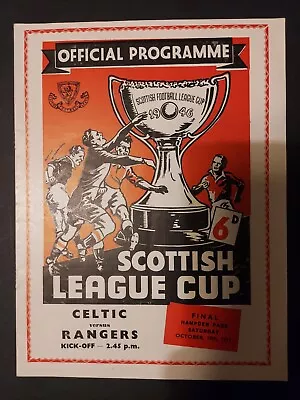 Celtic V Rangers Scottish League Cup Final Football Programme 19/10/1957 • £50