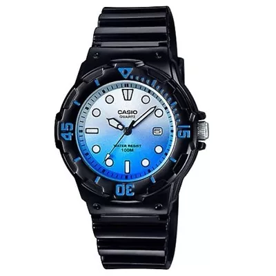 Casio LRW-200H-2E Black With Blue Dial Women's 100m Analog Sports Watch • $59.95