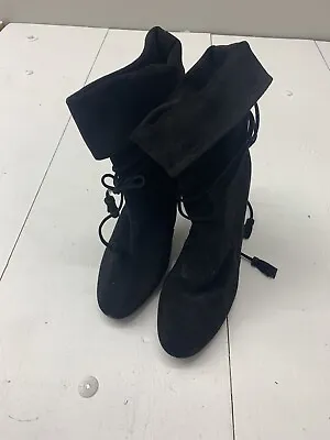 Fornarina Black Suede Booties Women’s Size 9 • $25