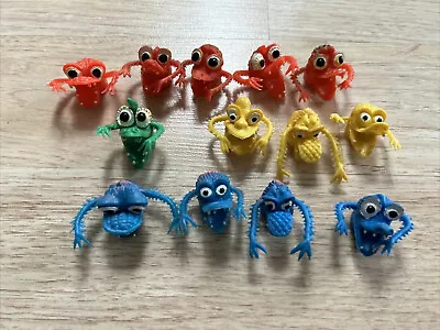 13 Vtg JIGGLER MONSTER Finger Puppet Pencil Topper Lot Ugly Jiggly Rubber • $38.85