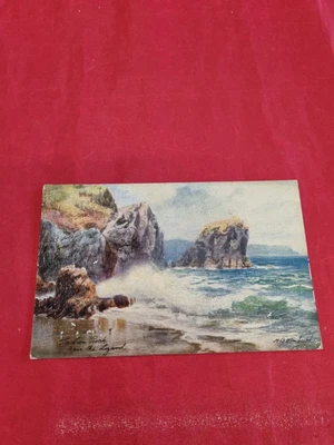 £3.50 • Buy Antique Picturesque CORNWALL The Lizard LION Rock Oilette Tuck Postcard No. 7069