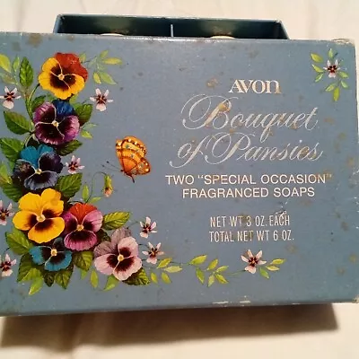 Avon Bouquet Of Pansies Two  Special Occasion  Fragranced Soaps • $4