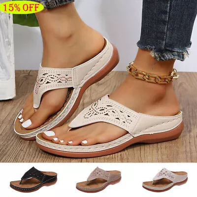 £11.29 • Buy Womens Arch Support Soft Cushion Flip Flops Thong Sandals Slippers Shoes Size CZ