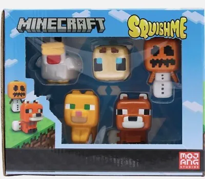 Minecraft SquishMe Season 3 Collector's Box Pack Of 5 Figures **DAMAGED BOXES ** • £15