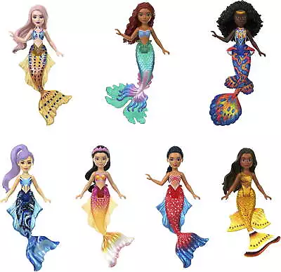The Little Mermaid Ariel And Sisters Small Doll Set With 7 Mermaid Dolls • $32.88