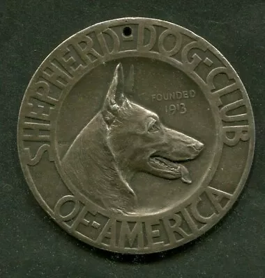 1961 Shepherd Dog Club Of America Silver Medal Medallic Art Co Fine Silver 52mm • $65