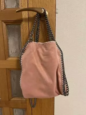 Stella McCartney Falabella Chain Shoulder Salmon Pink Silver 26cm/26cm  • $157.99