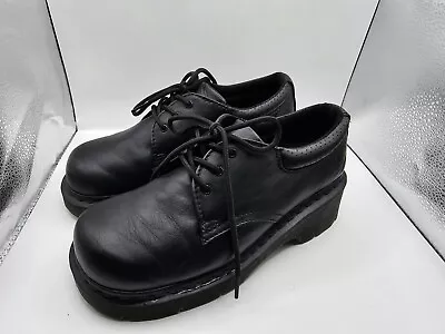 Rare Doc Martens Francesca Womens Size 7 UK 5 Oxford Boots Shoes Chunky Black  • $62.95