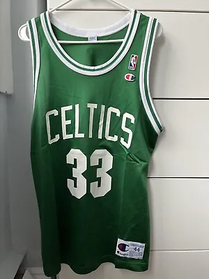 $75 • Buy VINTAGE Boston Celtics Larry Bird #33 Champion Size 44 Large