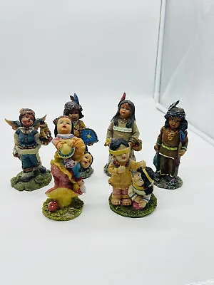 6 Vintage K's Collection American Native Resin Children Figurines Figures Decor • $21.74