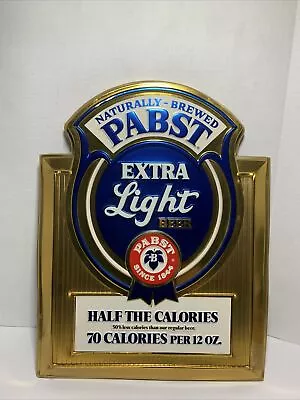 (PBR) Pabst Blue Ribbon Extra Light Beer '70s-'80s (WALL SIGN) Pub_Cave_Bar Ltd • $29.95