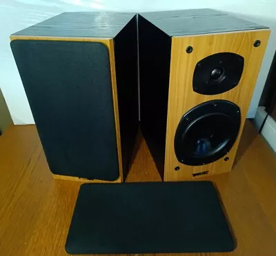 TANNOY Mercury M2 Cherry Bookshelf Speakers Hi-fi Separate Tested  • £99.95