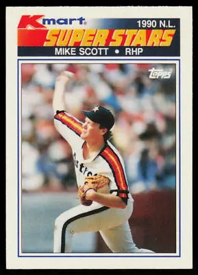 1990 Topps Kmart Super Stars Mike Scott #9 BASEBALL Houston Astros • $1.75