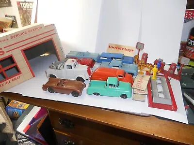 Tootsietoy Set & Box Super Service Station Gas Station Playset Building Car Lot • $269