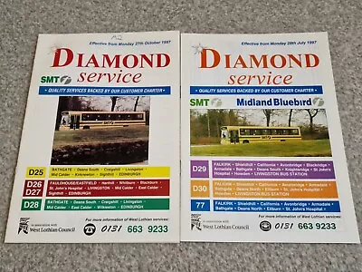 £2.50 • Buy SMT Midland Bluebird Scottish Bus Timetables (x2) West Lothian - 1997