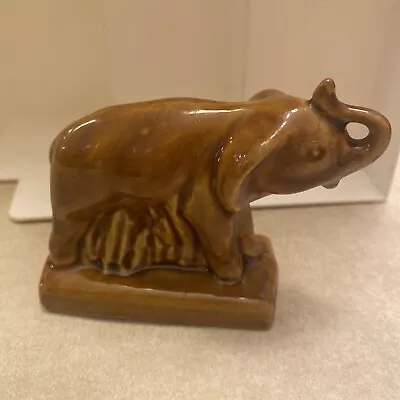 Van Briggle Colorado Springs Elephant Brown Glaze Pottery Figurine • $25.01