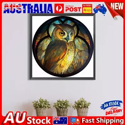 5D DIY Full Round Drill Diamond Painting Stained Glass Owl Home Decor(NH3516) • $8.88