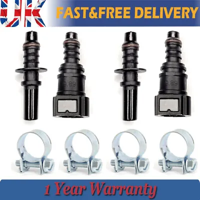 Car Motorcycle Fuel Line Hose Pipe Quick Release Coupler Connector 8mm 10mm • £8.69