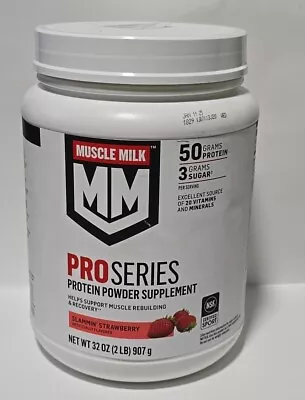 Muscle Milk Pro Series Protein Powder Supplement Slammin Strawberry 2lb • $30