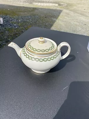 Antique Minton Green Laurel Wreath Teapot H551 Davis Collamore Porcelain • $30