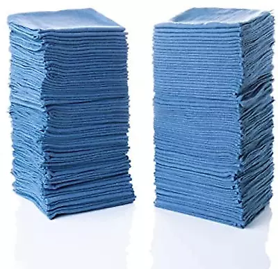 79185 Shop Towels 14�X12� Blue 100 Pack Ideal For Commercial Use Restaurants • $35.54