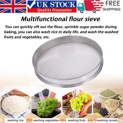 £21.58 • Buy Stainless Steel 30cm Hash Riddler Pollen Sifter Flour Micron Shaker Mesh Sieve 