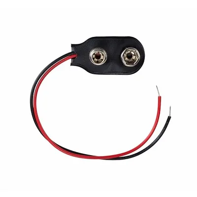 Battery Terminal Clip Connector PP3 6F22 9V DIP Solder Wire Socket 15cm • £1.46