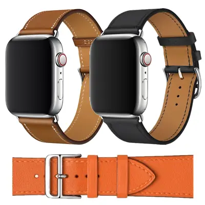 Leather Band For Apple Watch Series 9 8 7 6 5 4 SE Ultra 49 41 45mm IWatch Strap • $10.60