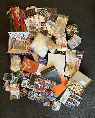 Job Lot Of Card Crafting Arts And Crafts Supplies Stickers Sequins  • £10