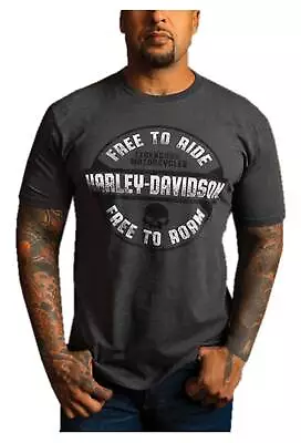 Harley-Davidson Men's Roaming Short Sleeve Crew-Neck T-Shirt - Charcoal • $26.95