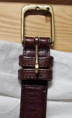 Coach 5705 Brown Leather Burnished Cowhide Belt  Solid Brass Buckle Size 36 USA  • $11