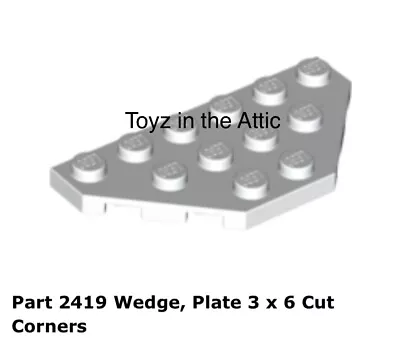 $4.82 • Buy Lego 1x 2419 White Wedge, Plate 3 X 6 Cut Corners 6848 Futuron