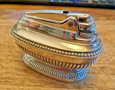 Ronson Queen Anne Silver Plated Table Lighter (1961 Onwards) - For Spares • £3.50