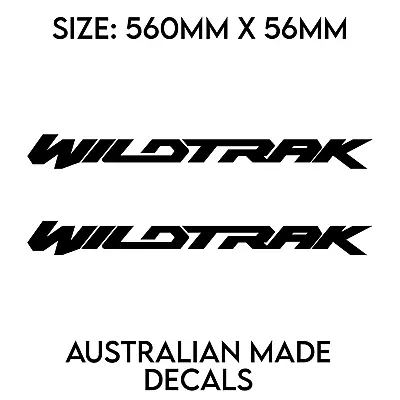 Ford Ranger Wildtrak Matte Black Side Decals Stickers. 560mm Wide. Premium Vinyl • $39.99