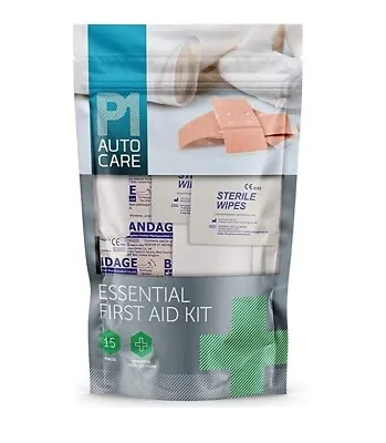 15 Pieces Essential Emergency First Aid Travel Kit For Car Van Home Office Work • £3