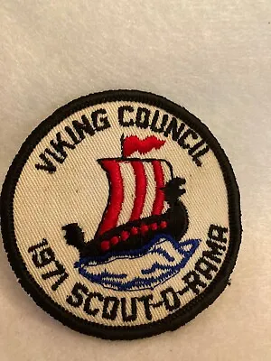 (mr18) Boy Scouts - 1971 Viking Council Scout-o-rama Patch • $13.99