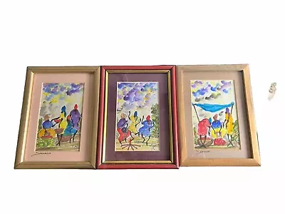 Jamaican Women Working Water Color Paintings- WallArt - By M.Hall Matted&framed • £84.45