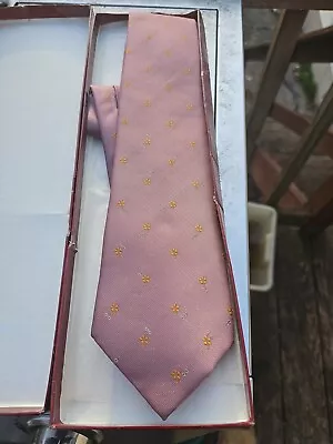 Salvatore Ferragamo Silk Tie Pink Flower's  In Original Box • $39.99