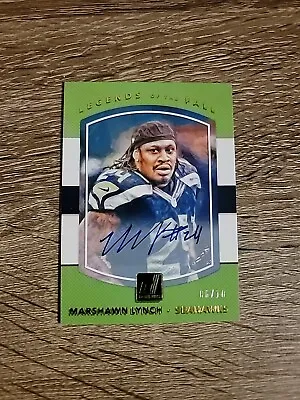 RARE! 2017 Donruss Legends Of The Fall MARSHAWN LYNCH /10 Seahawks Football Auto • $299.99