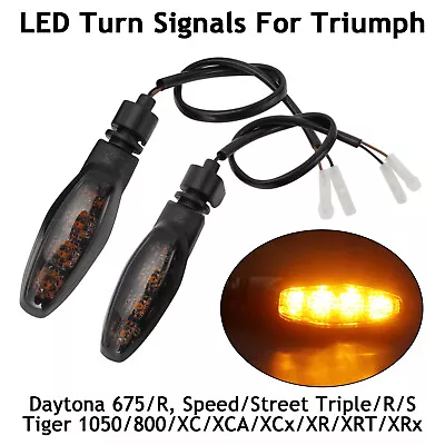 LED Turn Signals For Triumph Speed Street Triple S Tiger 800XC 1050 Daytona 675R • $33.85